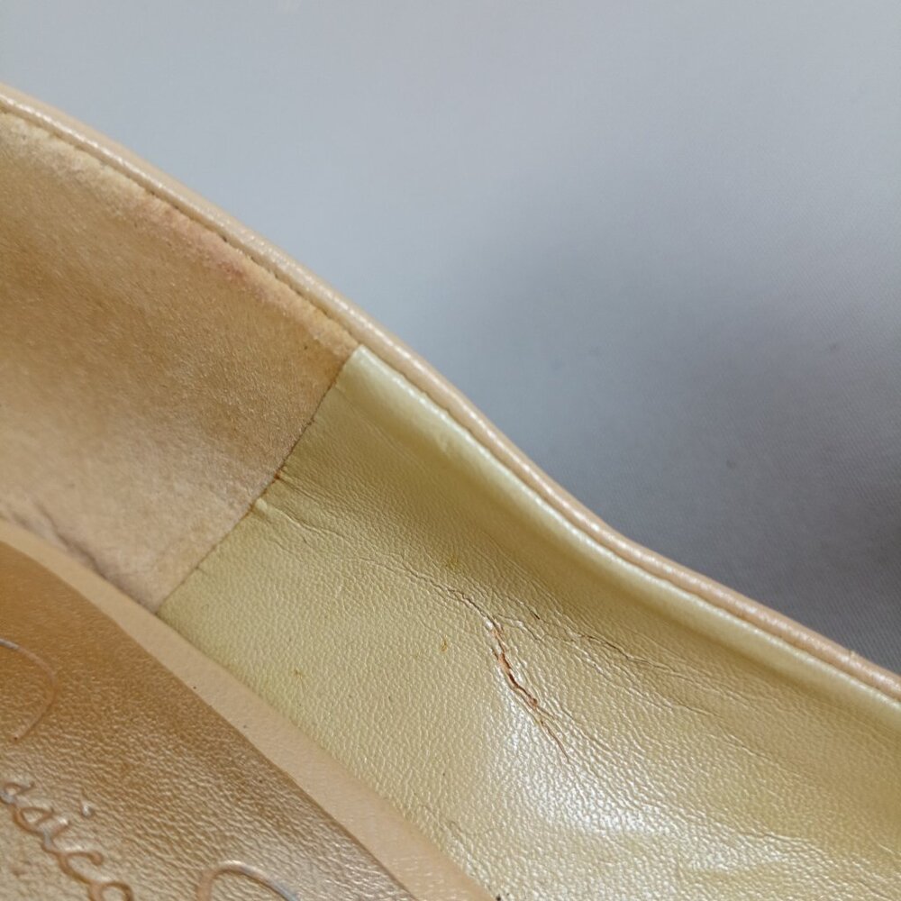 Jessica Simpson Women's Amandax Cream 4.5 Inch Stiletto Pump Peep Toe Size 6.5 B - Picture 9 of 14